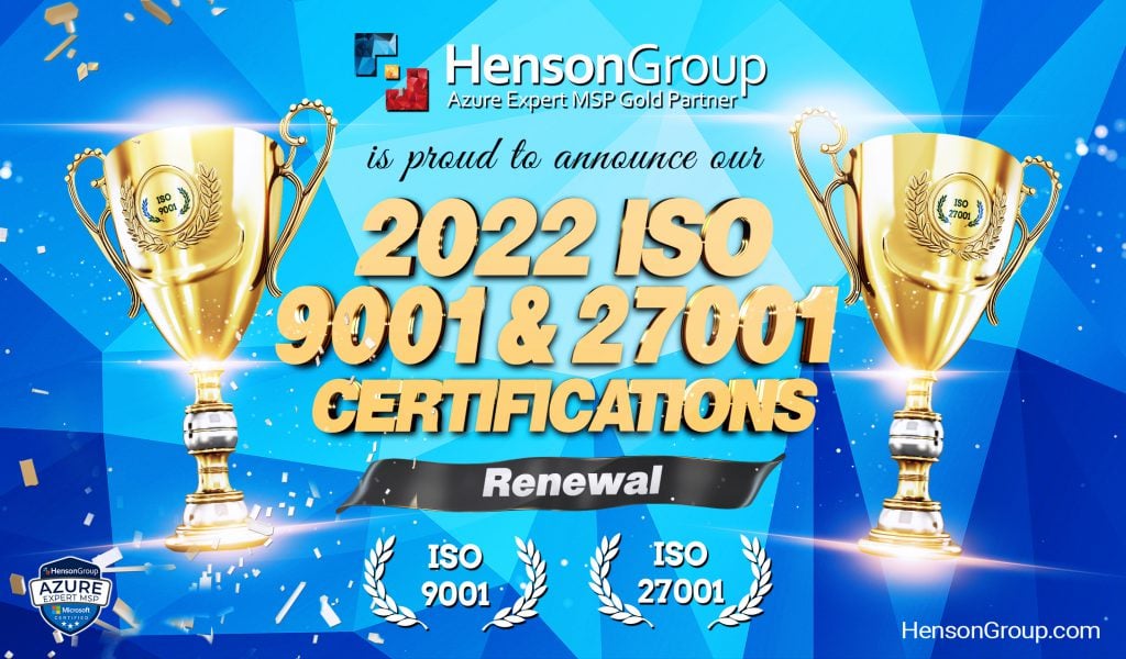Henson Group ISO Cert Announcement 2021